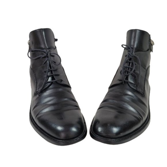 VERSACE CLASSIC V2 MEN'S LEATHER ANKLE BOOTS - Picture 2 of 13